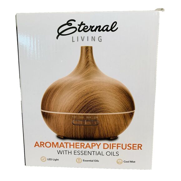Eternal Living Aromatherapy Diffuser w/Essential Oils LED Light Cool Mist New Bx - Picture 6 of 6